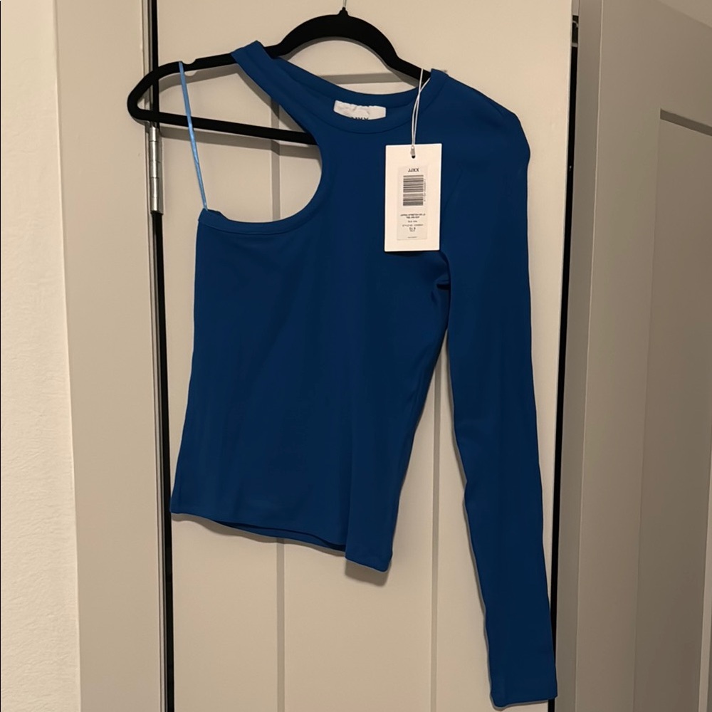 Blue Asymmetrical Women's Top